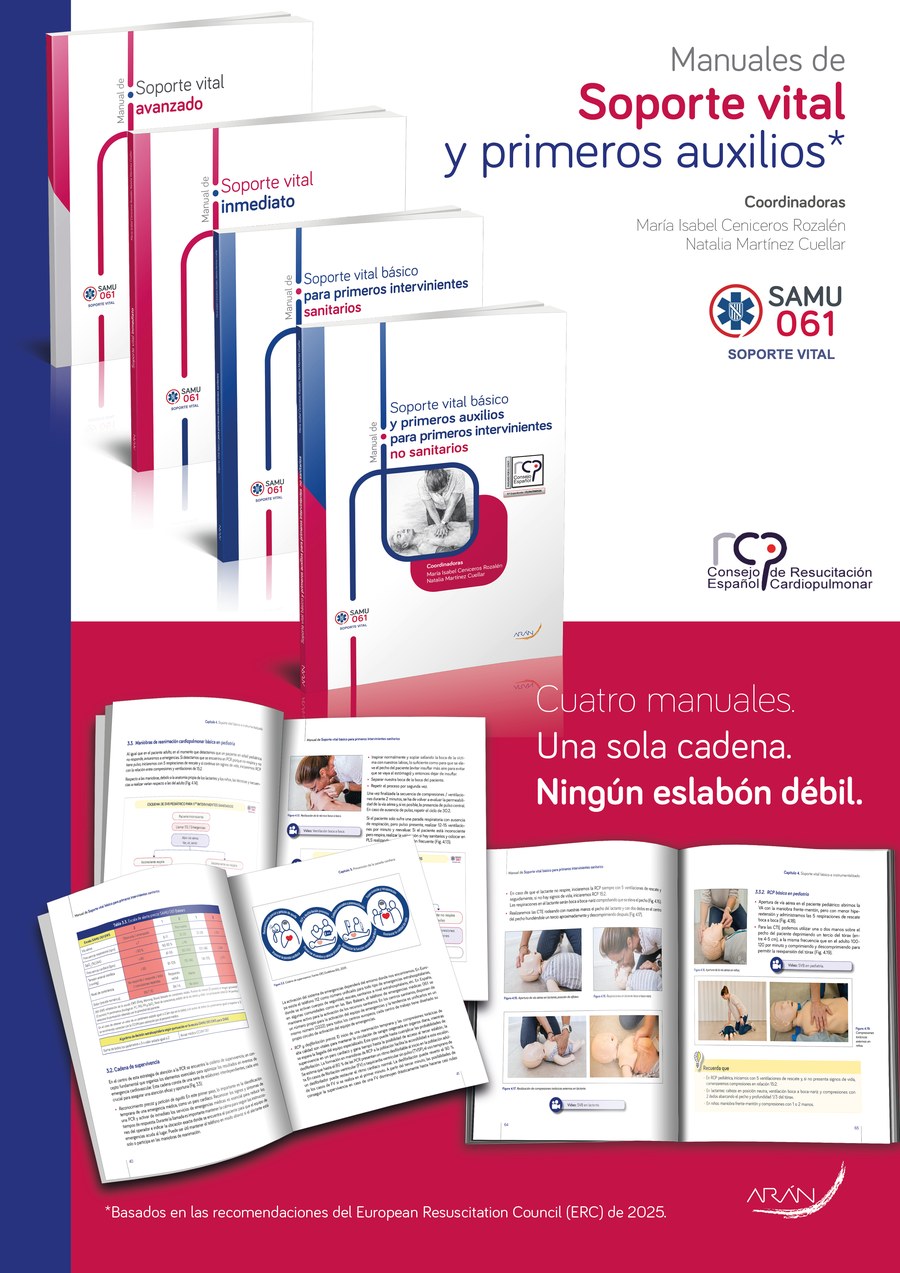 Cuatro manuales de Soporte Vital